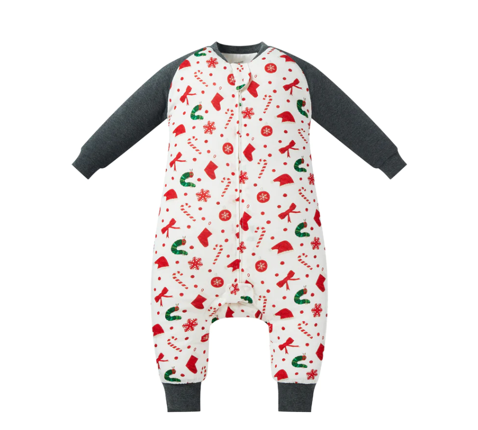 Bamboo Jersey Footed Sleep Bag 2.5 TOG - Eric Carle Candy Cane Lane