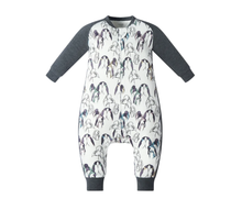 Bamboo Long Sleeve Footed Sleep Bag 1.0 TOG - Penguin Love