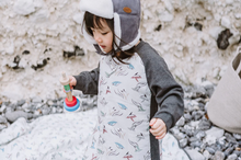 Raglan Bamboo Long Sleeve Footed Sleep Bag 2.5 TOG - Rainbow Swim