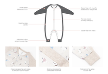 Raglan Bamboo Long Sleeve Footed Sleep Bag 2.5 TOG - Winter Skate