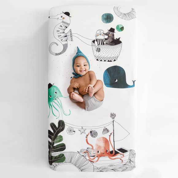 Underwater Love Crib Sheet