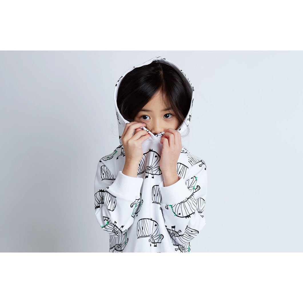 Dino Dress with Hoodie