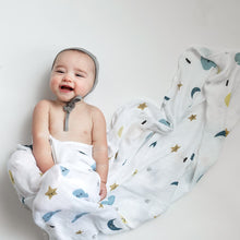 Bamboo Baby Swaddle - Moon & Stars Print