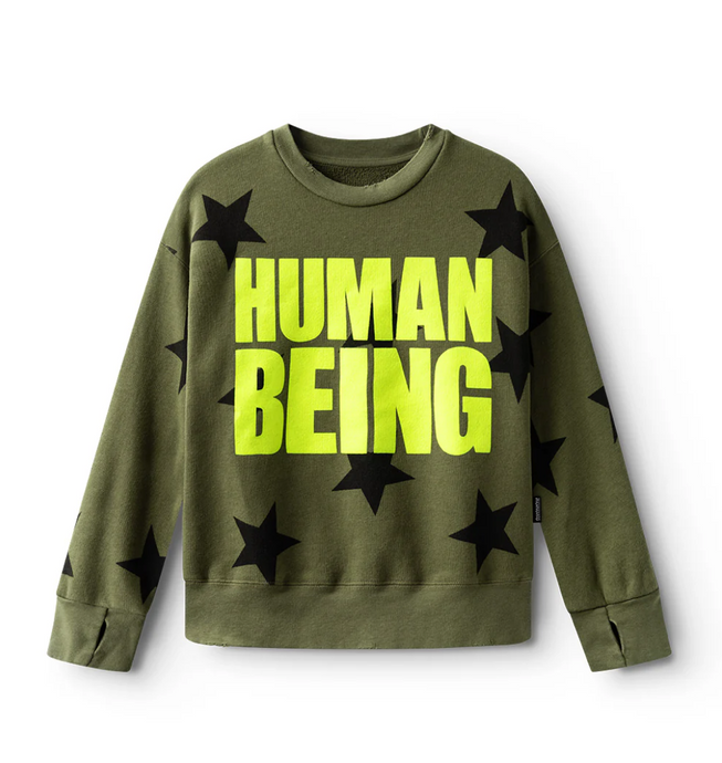 only human sweatshirt - Olive