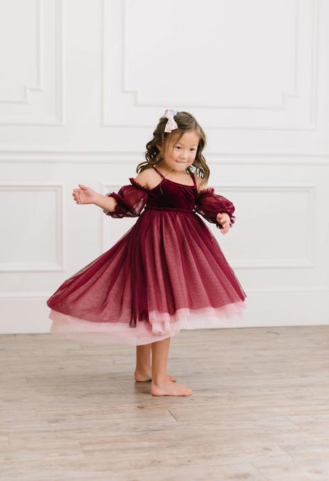 Everly Dress in Plum Ombre | Special Occasion
