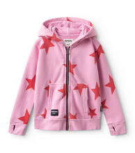 star zip hoodie - super pink