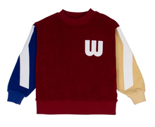 Fluffy Panel Sweat - College Red Mix