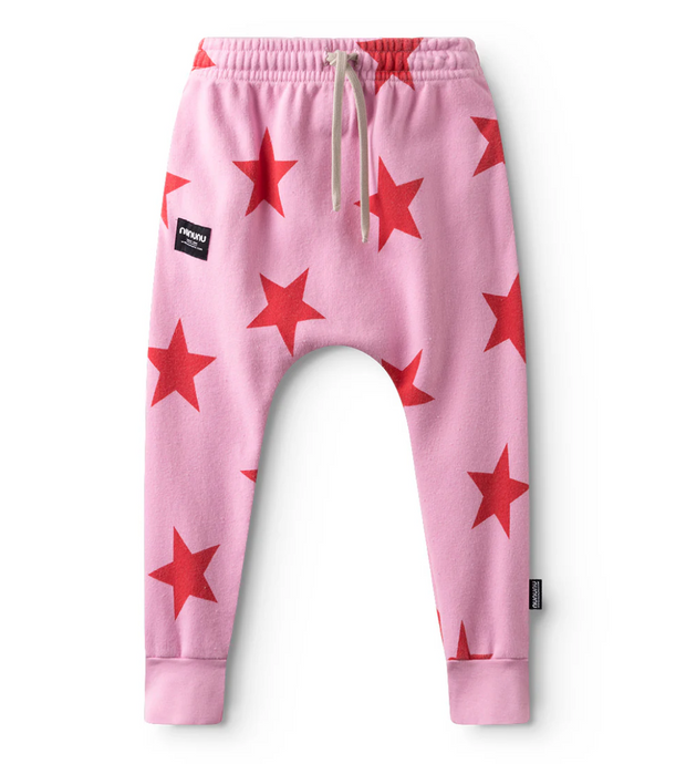 star baggy pants - SUPER PINK