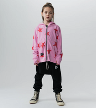 star zip hoodie - super pink