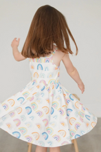 Camila Dress in Watercolor Rainbow | Pocket Twirl Dress