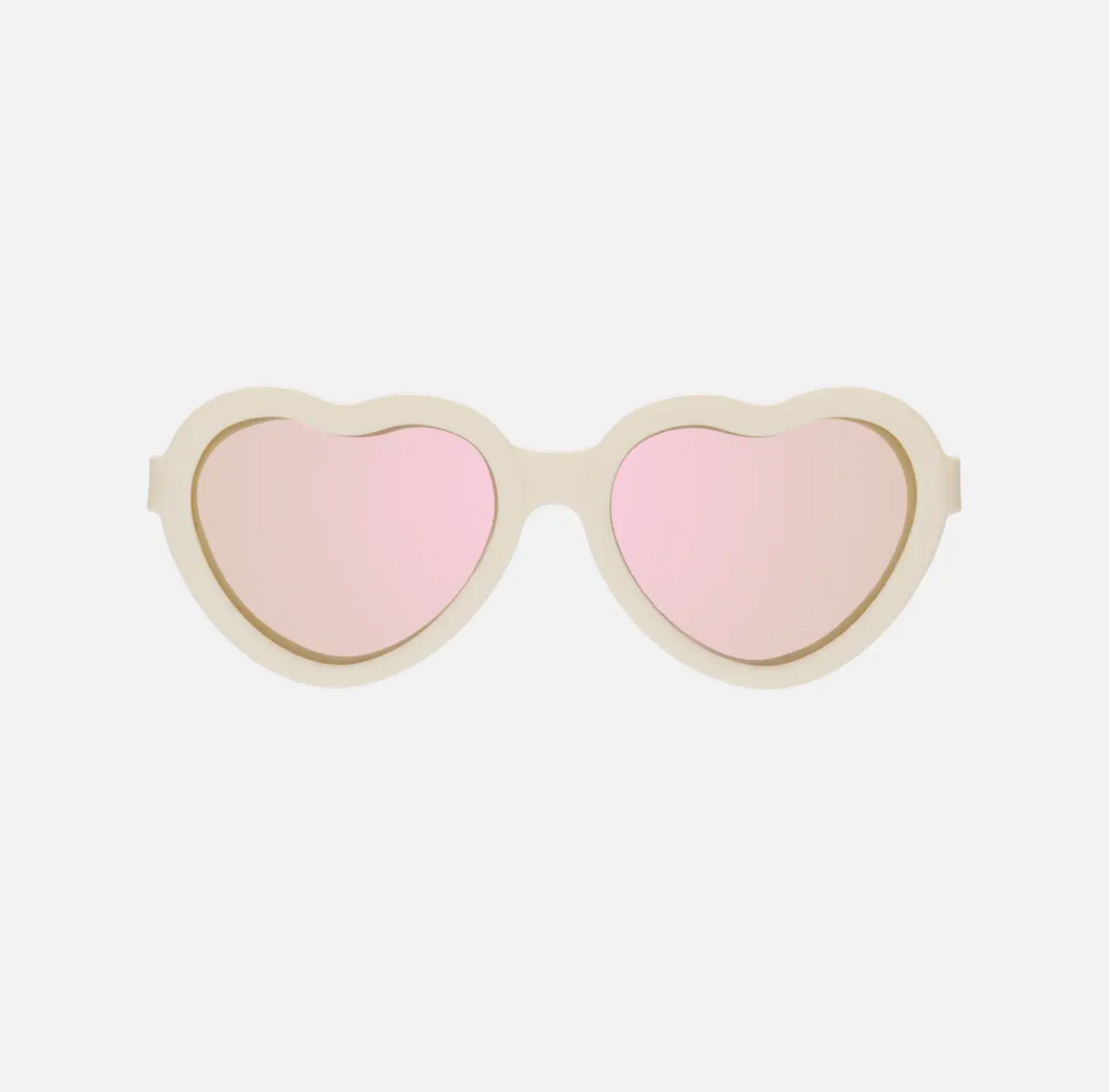 Babiators Heartshaped Polarized with Mirrored Lenses - Crean