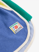 Smiling color block terry cloth shorts