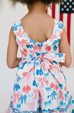 Lara Poplin Dress in Patriotic Bows