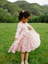 Emile Dress in Peach Bouquet