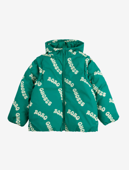 Wavy BC all over light padded anorak Green