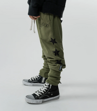 side star light pants - OLIVE