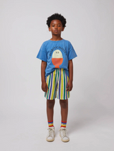 Multicolor Stripes terry cloth bermuda shorts