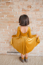 Gwendolyn Dress in Golden Velvet