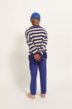 Weekend stripes cotton jumper (blue)
