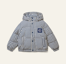 Burletta Down Jacket - Navy Dogtooth