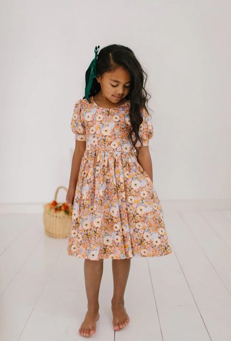 Puff Dress in Pumpkin Bouquet