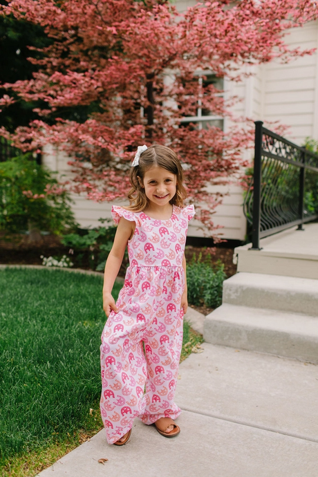 Ruffle Romper in Horse Shoe