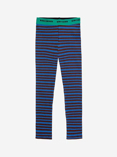 Ribbed striped leggings