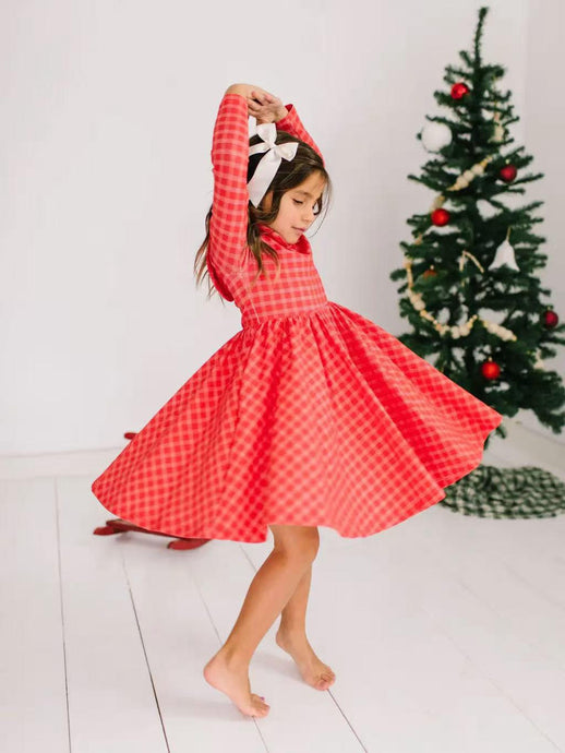 Rubina Dress in Red Picnic Plaid