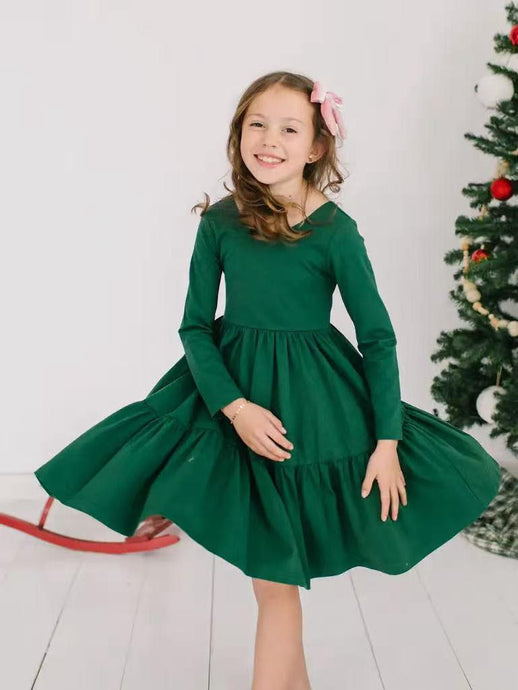 Gwendolyn Ruffle in Evergreen dress