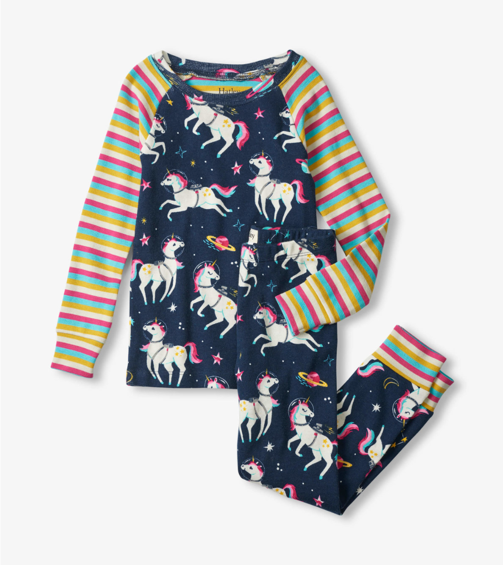 Space Unicorns Organic Cotton Raglan Pajama Set
