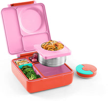 OmieBox Bento Lunch Box With Insulated Thermos For Kids, Pink (SHIP TO US ONLY)