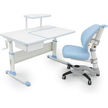 ApexDesk DX 43" Children's Height Adjustable Study Desk and Chair in Blue