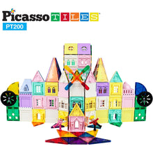 PicassoTiles 200 Piece Castle Click-in Set